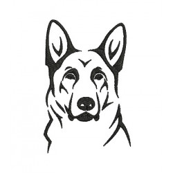 Stickdatei - Schäferhund Silhouette